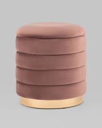 Пуф Франсис с ящиком велюр Пыльно-розовый