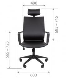 Кресло руководителя Чаирман 545 экокожа Коричневый / Chairman