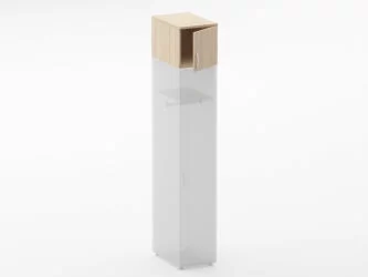 Антресоль глубокая Глассй 6.04.14Пр Дуб молочный / Glassy