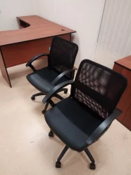 Офисное кресло Бюрократ CХ-590 БЛАCК спинка сетка / CH-590 BLACK