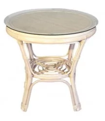 Стол Багама круглый с плетеной столешницей Бахама2 натуральный / Bahama2