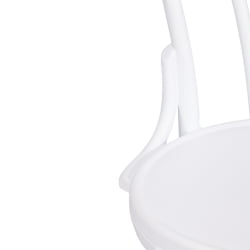 Стул со спинкой ТХОНЕТ (мод. ПЛ62) пластик, 42 кс 52 кс 89 см, Вхите (Белый) 01 / THONET (mod. PL62) x x White