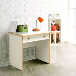 Стол для школьника компьютерный №7 Белый/Оранжевый
