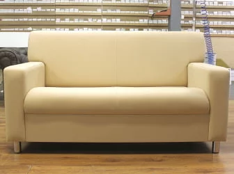 Диван офисный двойной Клерк 3 Екотекс 3014 Бежевый / Ecotex