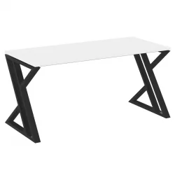 Стол рабочий ЛОФТ ВР.Л-СРЗ-4.7 Металл черный Белый Бриллиант / LOFT VR.L-SRZ-4.7