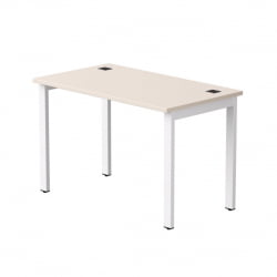 Стол прямой на металлокаркасе, опоры 90 гр Еверпроф ЕВО 254С006 Кашемир Белый / Everprof EVO 254S006