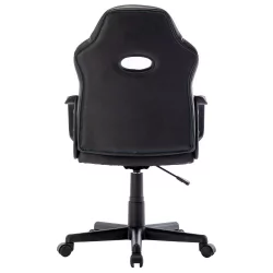 Компьютерное кресло БРАБИКС Стрипе ГМ-202 экокожа Черный-голубой / BRABIX Stripe GM-202