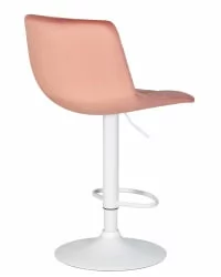 Барный стул ДОБРИН ТАИЛОР ВХИТЕ Пудрово-розовый велюр МДЖ9-32 / DOBRIN TAILOR WHITE MJ9-32
