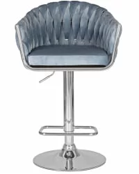 Стул барный ДОБРИН МАРCЕЛ Пудрово-голубой велюр МДЖ9-74 / DOBRIN MARCEL MJ9-74