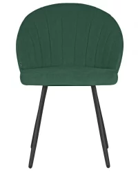 Стул обеденный ДОБРИН НАОМИ (ЭМАЛЬ ЧЕРНЫЙ МУАР велюр Катаниа Изумруд) / DOBRIN NAOMI Catania Izumrud)