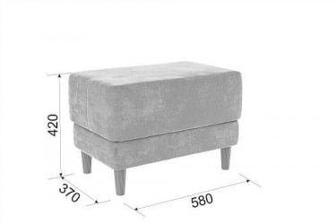 Пуф Рондо 2 ПМ-005.2 галька (велюр) / PM-005.2