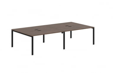 Бенч-система 4-местная ЕДИС ЕУВСТ 3116 Дуб Денвер темный Черный / EDIS EUWST