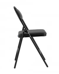 Складной стул Хаген экокожа Черный / Hagen
