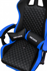 Кресло 892-1 цвет черный/синий с массажем 892-1-блаcк-блуе-масс / 892-1-black-blue-mass