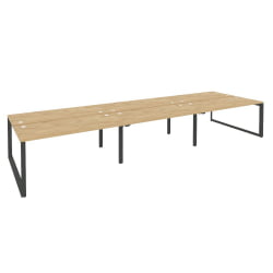 Рабочая станция на О-образном м/к ОНИКС О.МО-Д.РС-6.4.7 Тиквуд Светлый/Антрацит / ONIX O.MO-D.RS-6.4.7