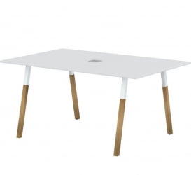 Конференц-стол Форта ФСCТ 1510 Белый премиум Дуб Гамильтон / Forta FSCT