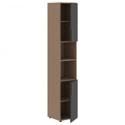 Шкаф-колонка с глухими малыми дверьми (правый) ВЕЛИОН ВХCС 40.4 Р Яшма черный Кобра / VELION VHCS R