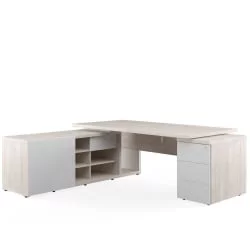 Стол рабочий на креденции и тумбе левый ЗИО28511021 Светлый дуб / ZIO28511021