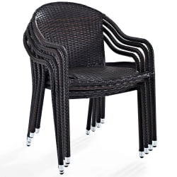 Плетеное кресло из искусственного ротанга АФМ-318А-Бровн / AFM-318A-Brown