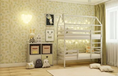 Кровать-домик РооРоом кд-77С Серый / RooRoom