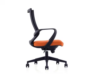 Кресло офисное Спэйс ЛБ Черный/Оранжевый / LB
