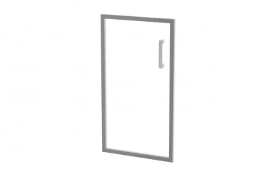 Дверь стекло в алюминии В-512 Л матовое / L