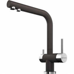 Смеситель Омоикири Нагано-Дc Латунь/Гранит/Темный Шоколад / Omoikiri Nagano-Dc