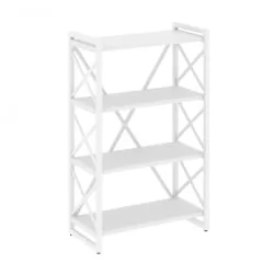 Стеллаж на регулируемых опорах - 4 полки ЛОФТ ВР.Л-МСТ.О-4.8 Металл белый Белый Бриллиант / LOFT VR.L-MST.O-4.8