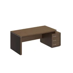 Стол руководителя правый на опорной тумбе малой ВЕЛАР ВЛ 147 ДТ Дуб табачный / VELAR