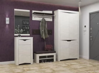 Распашной шкаф Лючия 33.18 Бетон пайн белый Венге