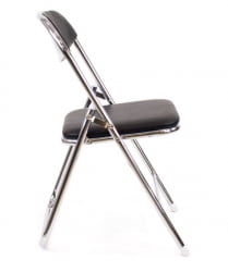 Стул Еверпроф ДЖокер Хроме Экокожа Черный / Everprof Joker Chrome