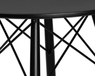 Круглый стол ДОБРИН CХЕЛСЕА 80 БЛАCК (столешница черная, основание черное) / DOBRIN CHELSEA BLACK