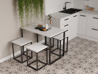 Маленький обеденный стол САНВУТ СтК120 Белый / SANVUT