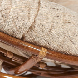 Кресло ПАПАСАН 23/01 В /с подушкой/ диаметр подушки 129 см, 115х101х104 см, Пекан (орех), ткань Старт / PAPASAN W Pecan