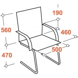Конференц-кресло Ечаир-811 ВПЛ 622248 Черное / Echair-811 VPL