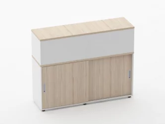 Тумба комбинированная высокая для рабочего модуля Дека 9.04.145 Туя/Белый / Deka