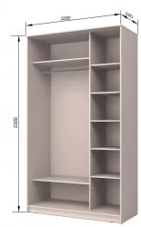 Шкаф-купе с фотопечатью Хит-24-12-77 Лондон Ясень шимо темный