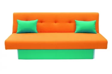 Диван МАНГО 4 (2 категория) Оранжевый Зеленый / MANGO