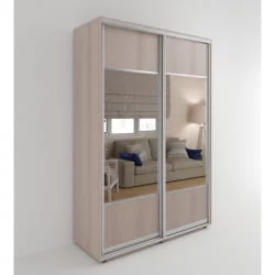 Шкаф-купе 2-х дверный Акцент-Дуэт Д 1600х600 Ясень шимо светлый