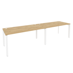 Рабочая станция на П-образном м/к ОНИКС О.МП-РС-2.4.8 Тиувуд Светлый/Белый / ONIX O.MP-RS-2.4.8