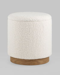 Пуф с ящиком Долли Л тедди Белый / L