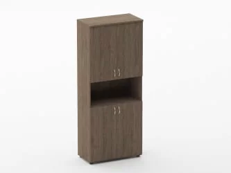 Шкаф высокий закрытый с нишей Твин 16.16.151 Дуб Верцаска / Twin