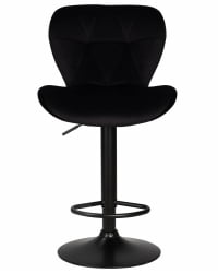 Стул барный ДОБРИН БАРНИ БЛАCК (черный велюр (МДЖ9-101)) / DOBRIN BARNY BLACK (MJ9-101))