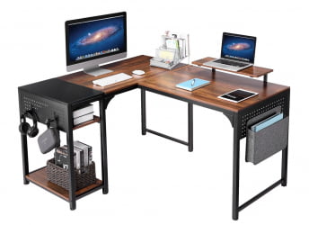 Угловой стол с тумбой ЕУРЕКА ЗКС-Л150Б-РВБ с шириной 150 см Реcлаимед Воод / EUREKA ZX-L150B-RWB Reclaimed Wood