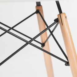 Круглый стол CИНДЙ НЕКСТ (мод. 70-80 МДФ) металл/мдф/бук, Д70х75см, белый/натуральный / CINDY NEXT (mod. MDF) D70х75см,