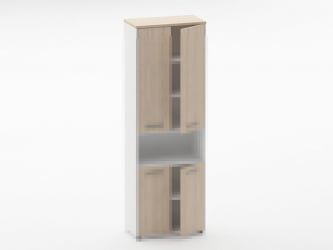 Шкаф 5 широкий закрытый, с нишей Дека 10.23.151 Туя/Белый / Deka