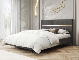 Кровать с изголовьем из ЛДСП Монако 902.01 Оникс Десерт серый