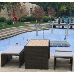 Плетеный диван-трансформер С330А-В63 Бровн / S330A-W63 Brown