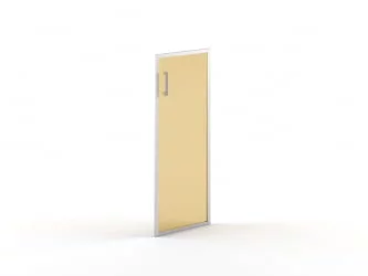 Дверь стекло в алюминии В-522 Р алюминий / R