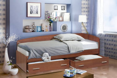 Кровать Софа №2 900*2000 Ясень шимо темный